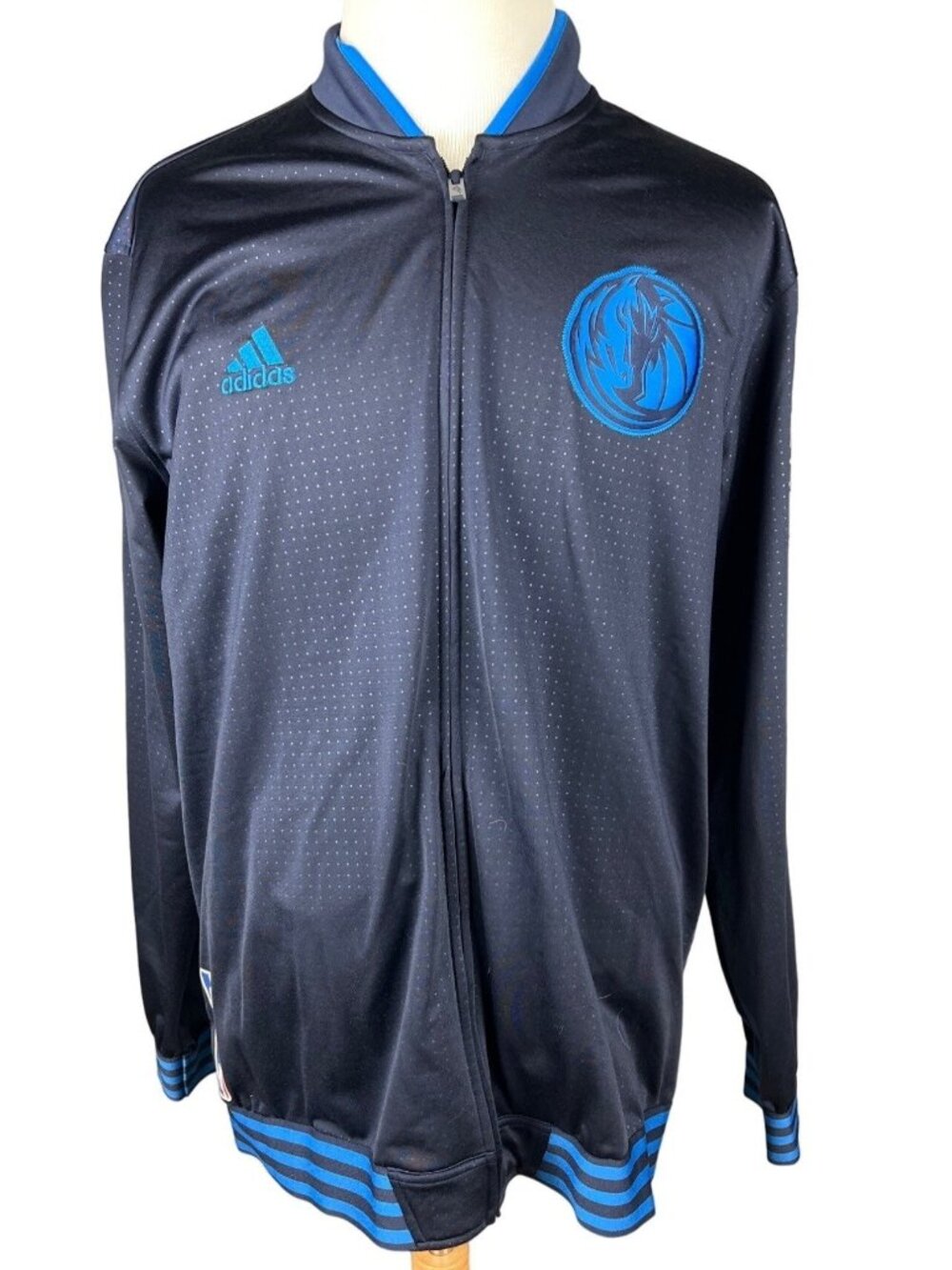 Adidas Mavericks NBA Full-Zip Jacket Navy Blue 2XL Basketball Team Graphics